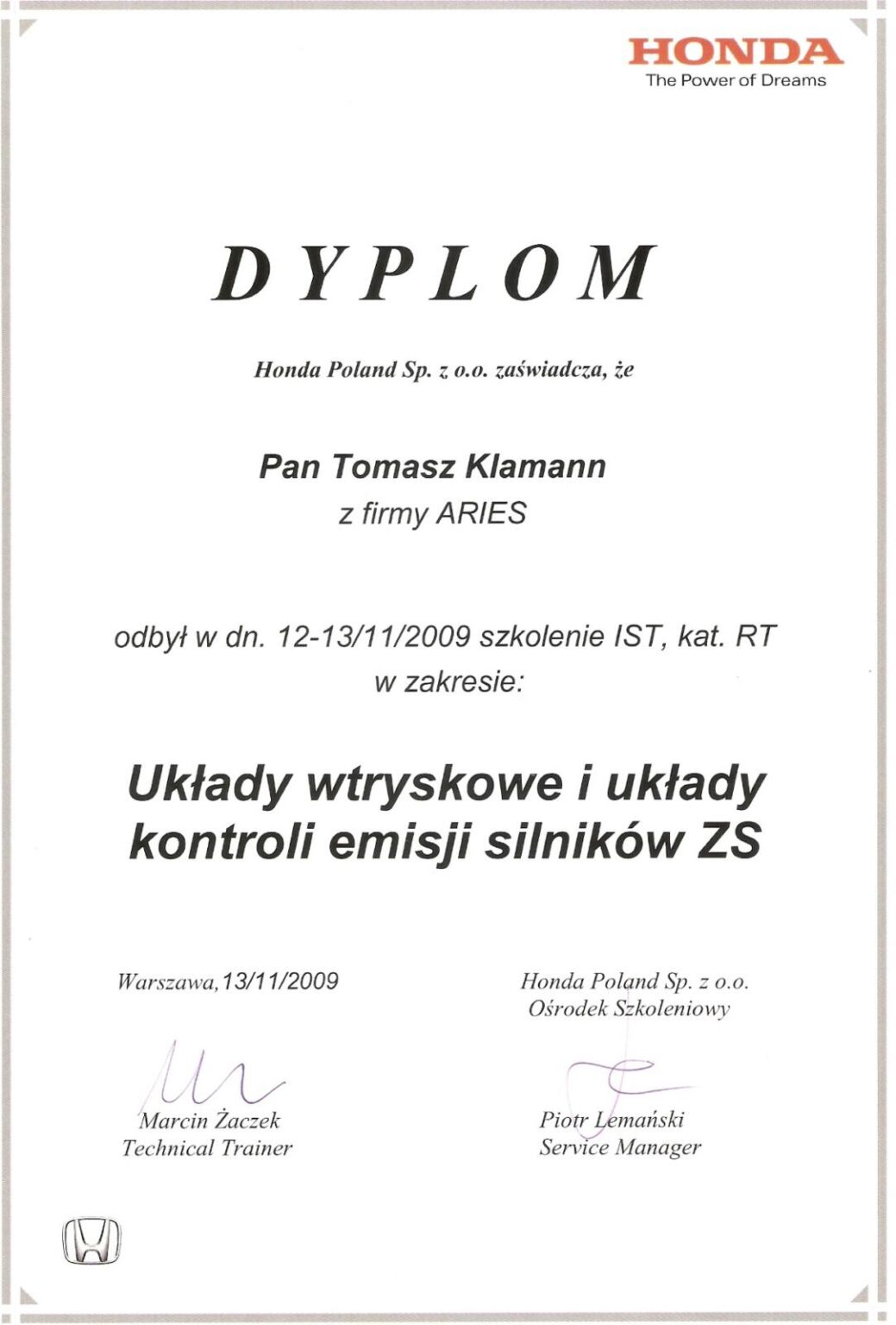 Układy wtryskowe silników ZS